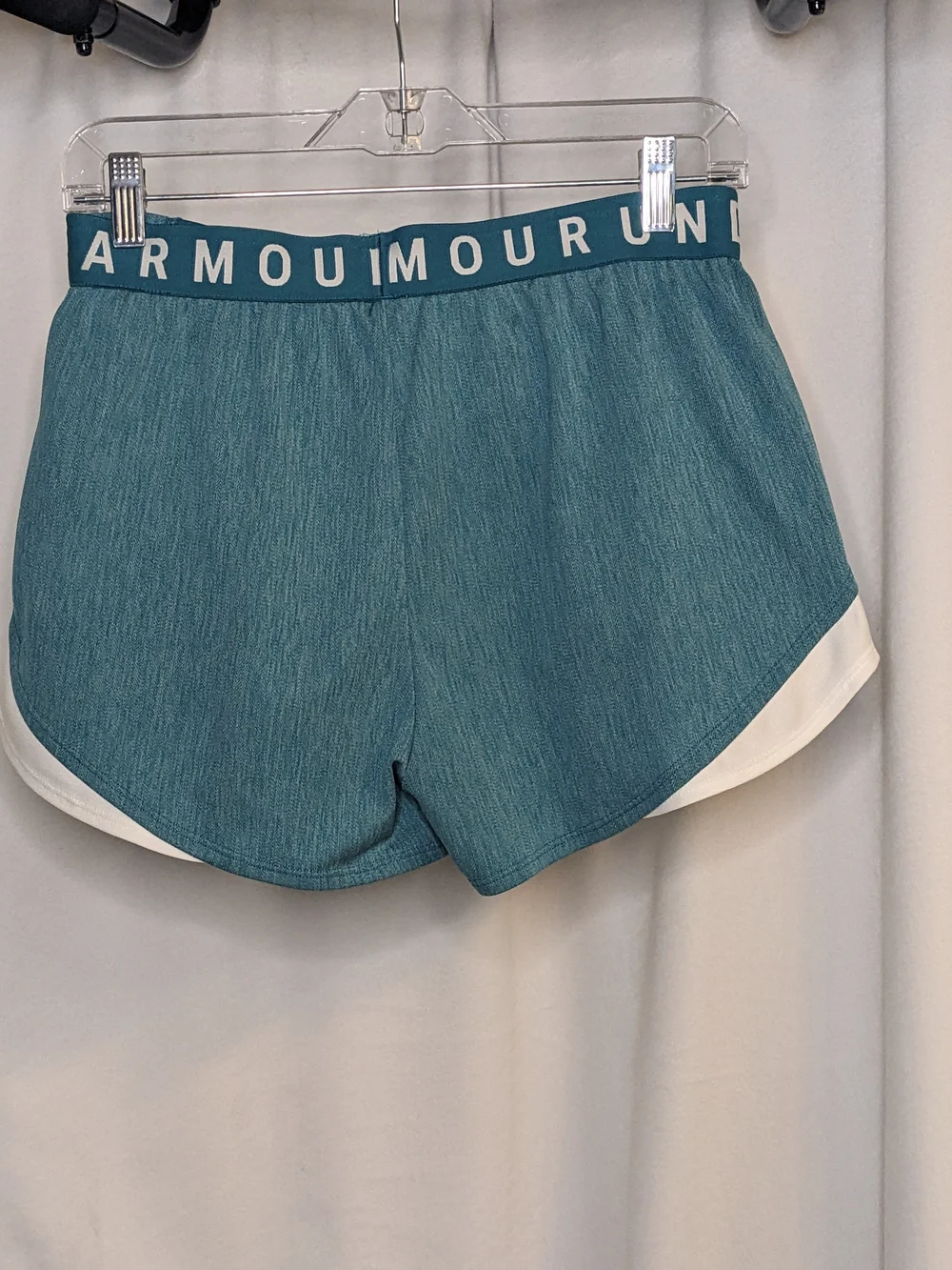 Under Armour Teal Performance Women's Running Shorts with White Trim